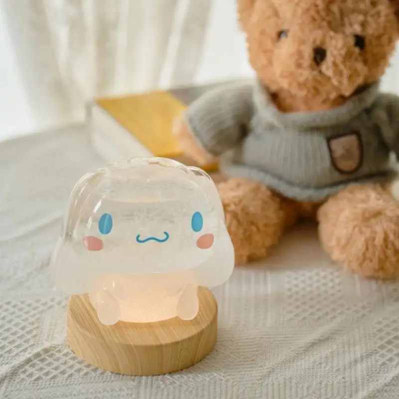 Authentic Sanrios Weather Forecast Decorative Bottle Small Night Light Cartoon Transparent Cinnamoroll Decoration Practical Gift