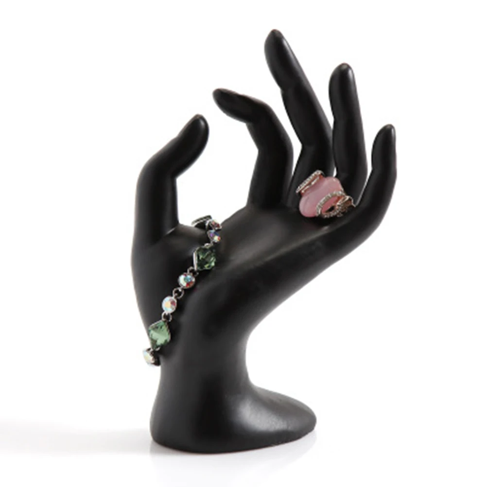 

Black Resin Ok Hand Gesture Ring Holder Bracelet Display Jewelry Organizer Stand for Retail and Home Jewelry Display Rack