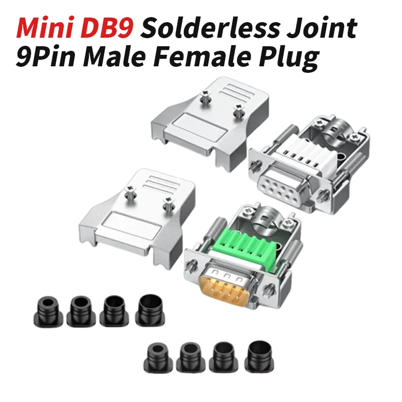 Conector de puerto serie RS232 DB9 de 9 pines, mini adaptador universal macho-hembra sin soldadura, actualizado 485/422, grado industrial