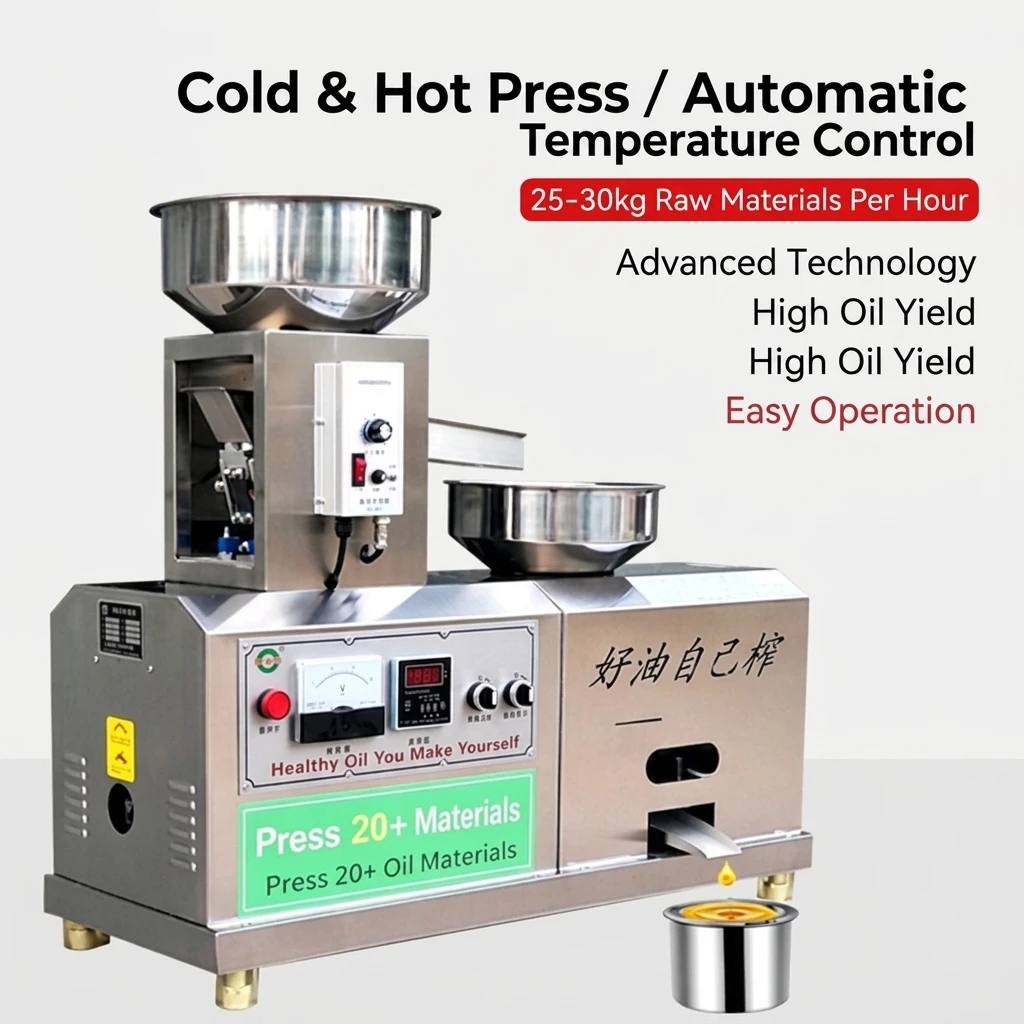 Fully Automatic Screw Coconut Oil Press Machine Cold Hot Press Copra Oil Expeller For Virgin Coconut Oil Making