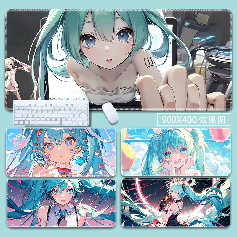 Hatsune Miku Anime Peripheral Mouse Pad Super-Large Esports Game Anti-Skid Pad Animation Game Desk Pad For Boys And Girls Gifts