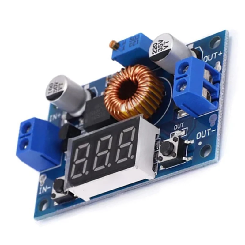 A74G-XL4015E Мощный регулируемый редукционный модуль с цифровым дисплеем вольтметра, плата постоянного тока 75 Вт 5 А