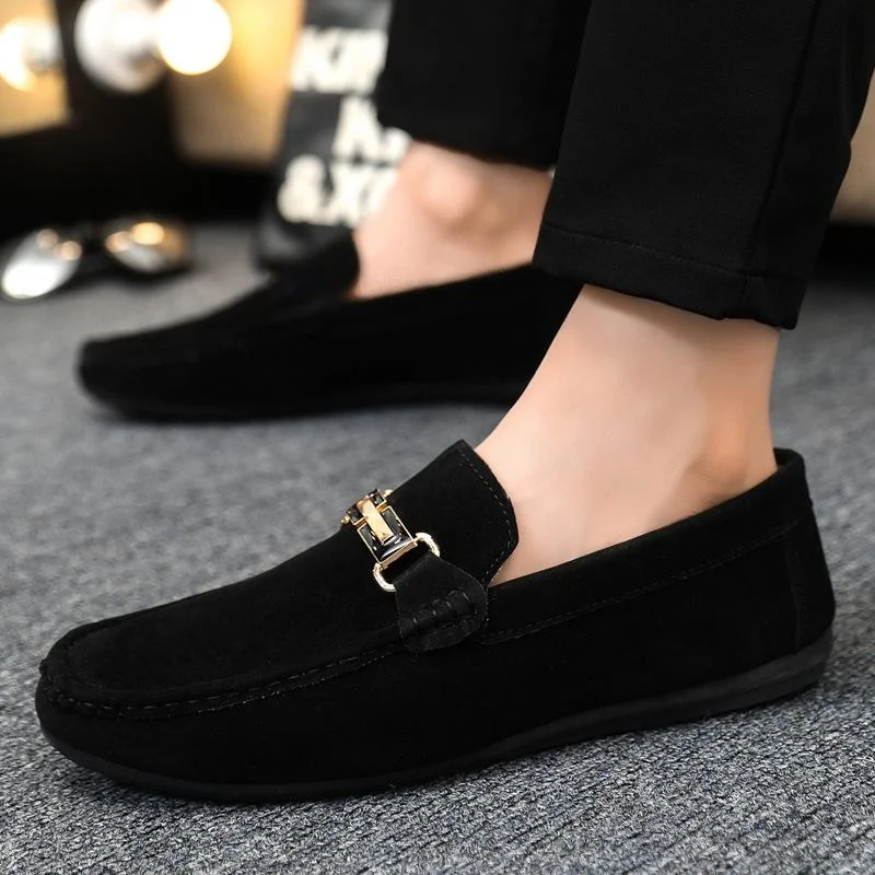 

Spring 2026 New Men's Bean oes Casual Breathable Youthful Flat Heel round Toe Rubber Bot Pure Color Leisure Faion