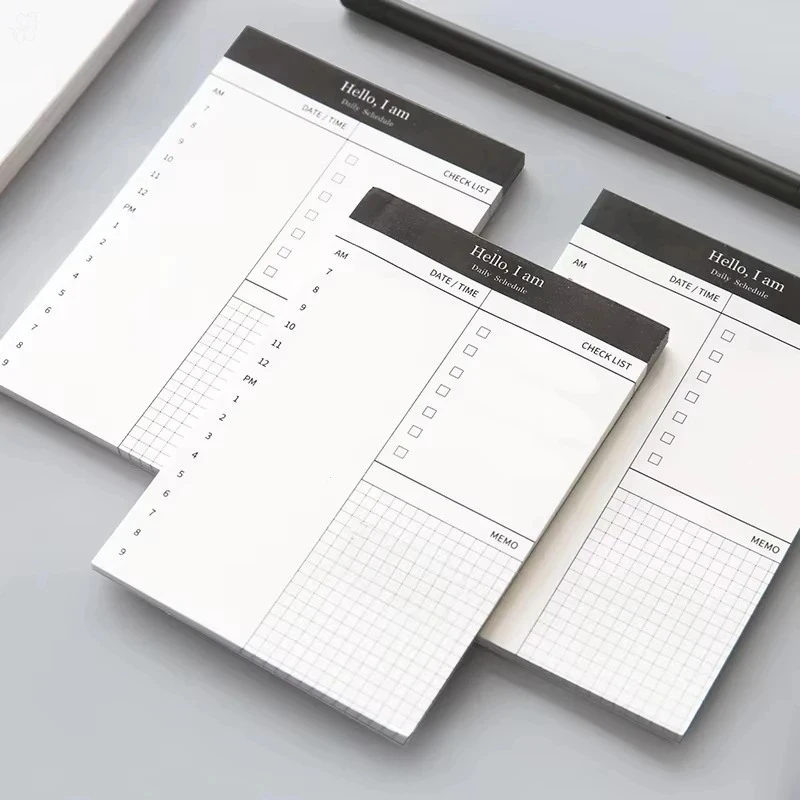 1/2PCS Mini Daily Weekly Planner Notebook Desk Check List Schedule Organizer Office School Stationery Portable Journal Notepad