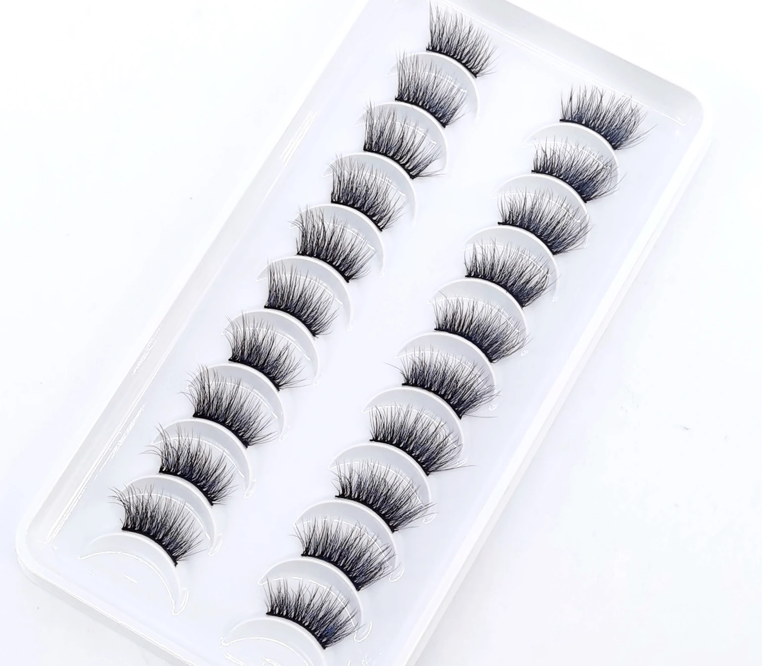 New 10 Pairs Half Eye Lashes Natural False eyelashes Handmade Faux 3D Mink Lashes Makeup Tools Reusable Eyelash Extension