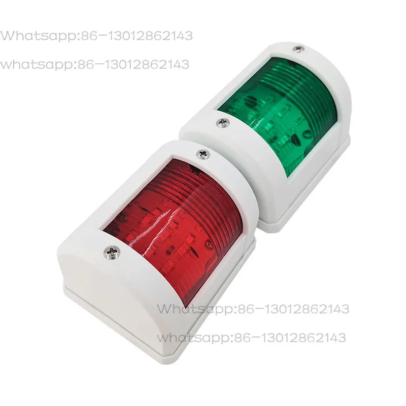 12V/24V Marine LED Navigation Lights, 112.5° Visible Range Port & Starboard Signal Lamp, Waterproof Boat Bow Side Lights