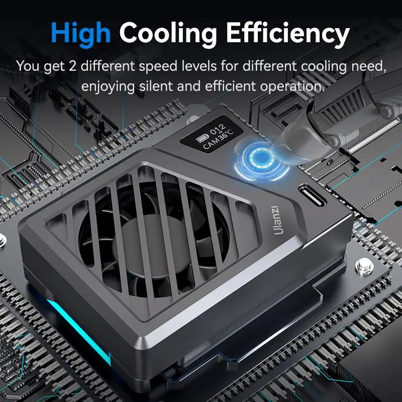 Updated Version Ulanzi CA25 Camera Cooling Fan Radiator 4K Recording Kit Heat Sink For Sony ZV-E1 R6 Mark II FUJIFILM XT4 Nikon