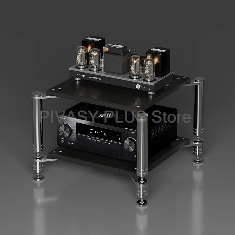 HiFi audio rack versterkerkast met trillingsisolatie ENF plaat 304 roestvrij staal multi-tier home theater