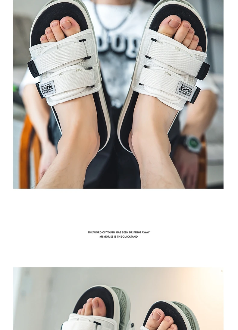 Herren Outdoor-Hausschuhe, für den Innenbereich, lässige Hausschuhe, rutschfest, weicher Boden, Hakenschlaufen-Hausschuhe, modische Strand-Sommersandalen, Flip-Flop – Detail 10
