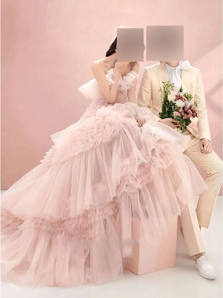 Customized Graceful Women Wedding Dresses Formal Occasion Vestido De Noiva Sleeveless Court Train robe de mariée Abendkleider