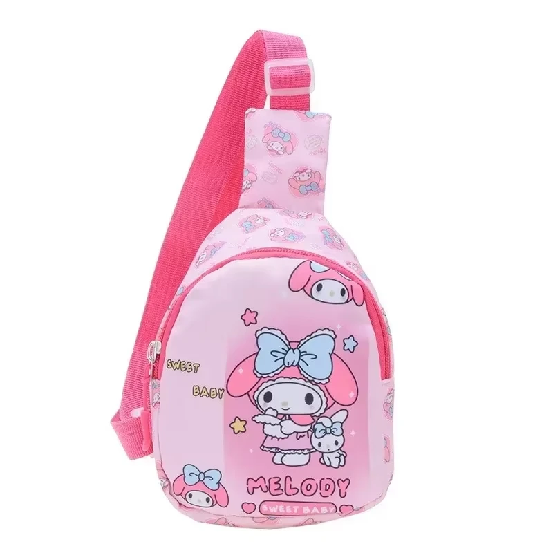 2025 Sanrio cannelle mignon sac de poitrine élèves du primaire Hello Kitty sac à bandoulière Kawaii filles sac à dos bandoulière cadeau