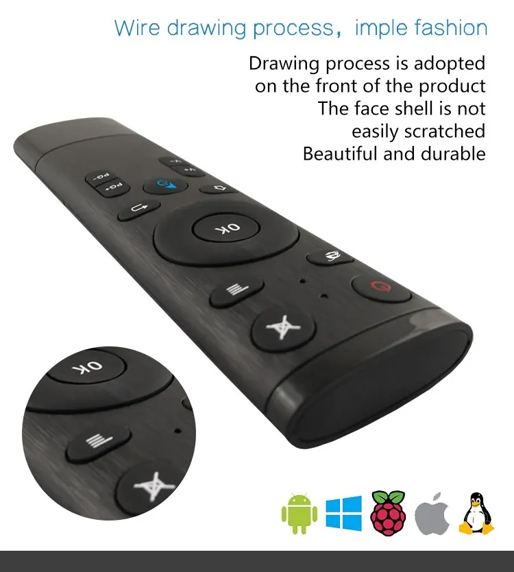 Q5 Air Mouse Remote 2.4G Wireless Voice Remote Control for Smart TV Android Box Projector