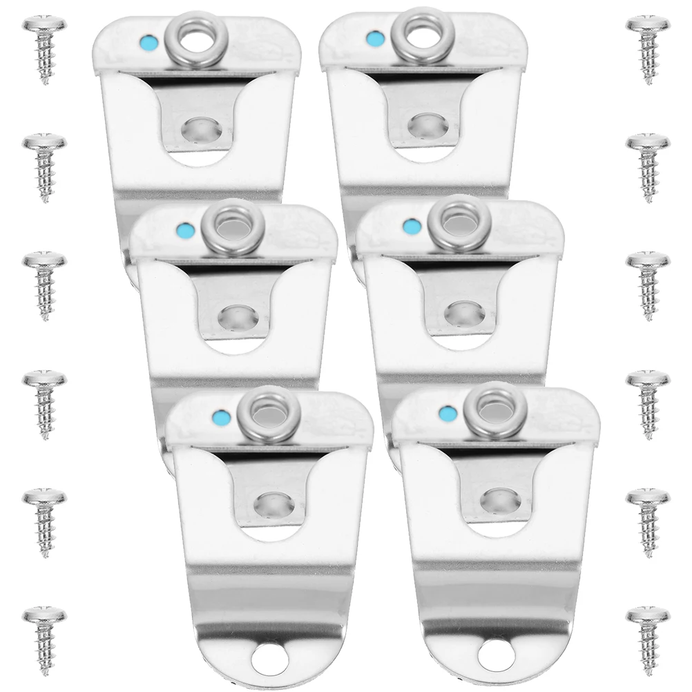

6Pcs Microphone Holder Clips Stainless Steel Metal Mic Hangers for Handheld Radio Cb Radio Mount Accessories Metal Hook