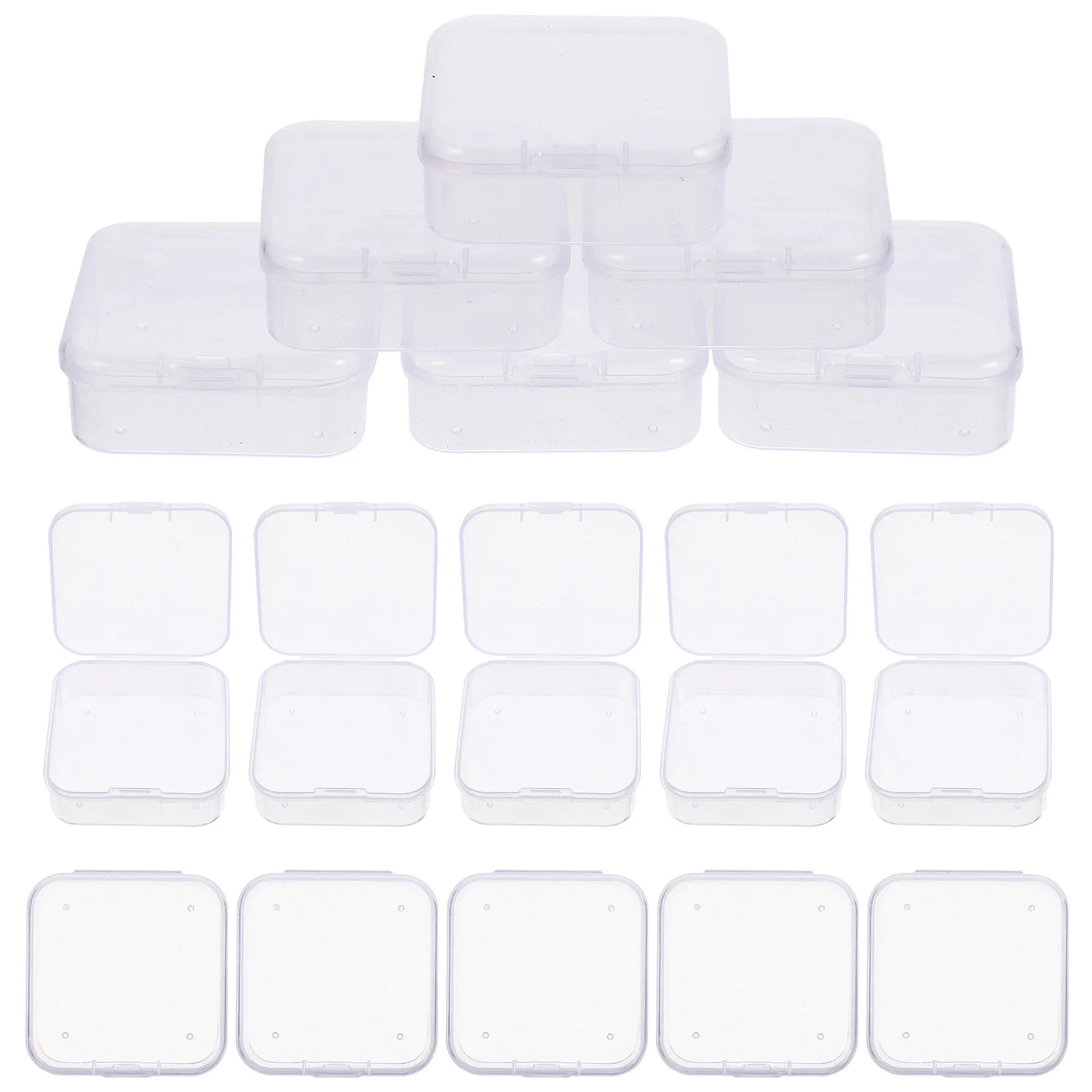 30 Pcs Bracket Mini Storage Box Miss Pill Boxes Basket Plastic Jewelry Accessory Organizer