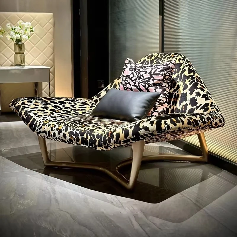 Light luxury fabric modern design leisure chair villa living room furniture