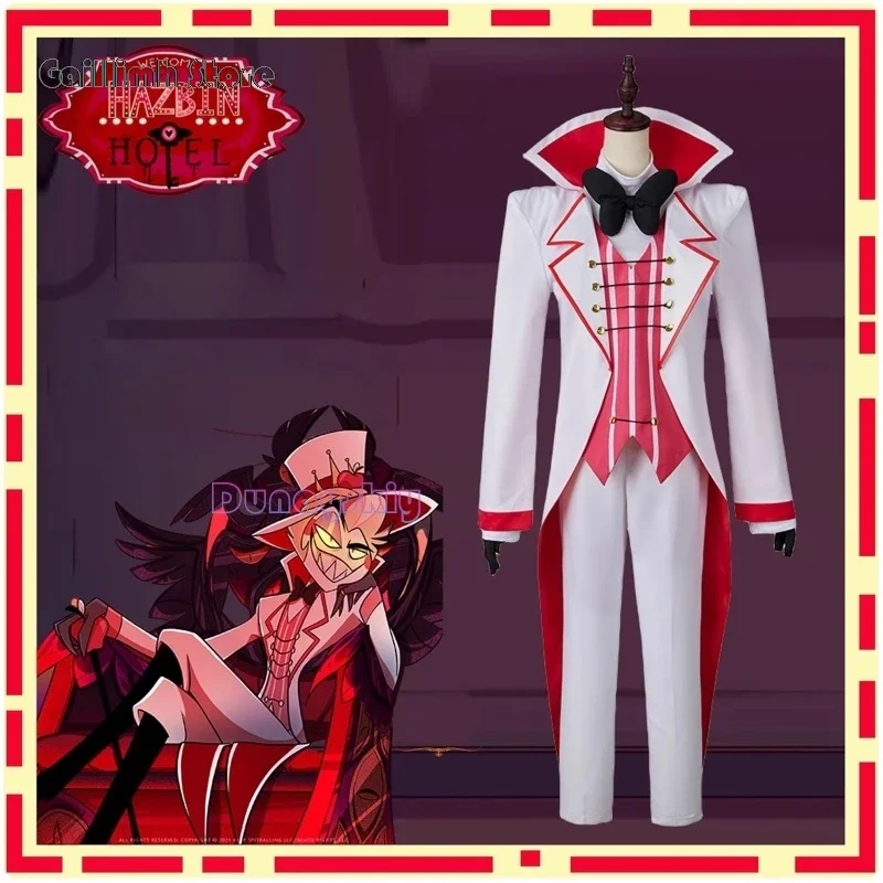 Anime Hazbin Lucifer Morning Star Cosplay Costume Hotel Clothes Uniform Cosplay Suit Uniform Daily Outfit Halloween Party Unisex