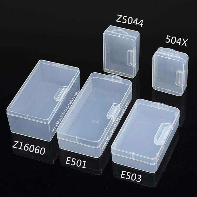 Rechteckigen Kunststoff Klar Transparent Lagerung Elektronische Teile Schraube Perlen Box Sammlung Container Organizer Schmuck Lagerung