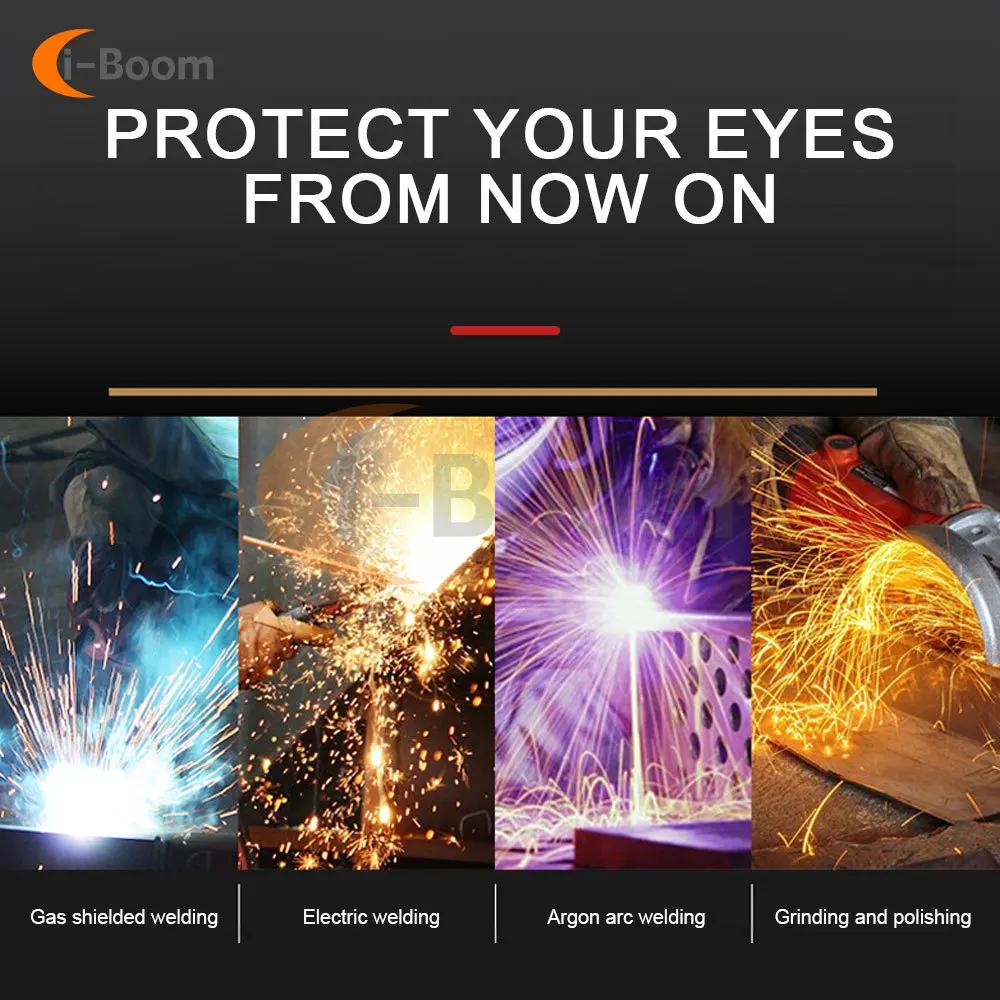 Automatic Dimming Welding Goggles Anti-Glare Argon Arc Welding Glasses Anti-UV Ultra-light Welding Supplies Protective Screen