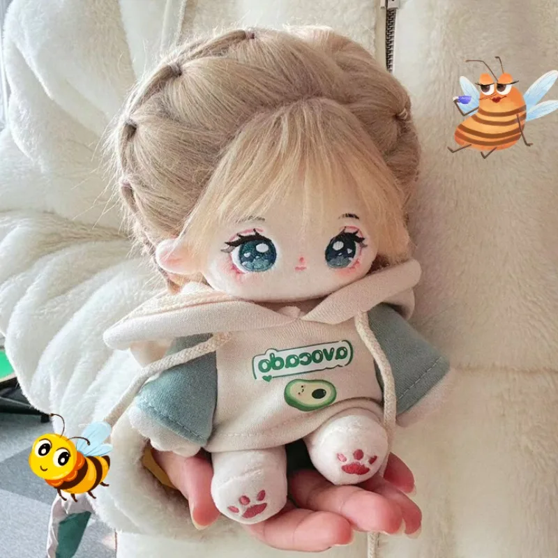 20cm Idol Plush Doll Cotton Star Dolls Kpop Kawaii Stuffed Baby Plushies Bell Orchid Pattern Dolls Toys Kids Collection Gift