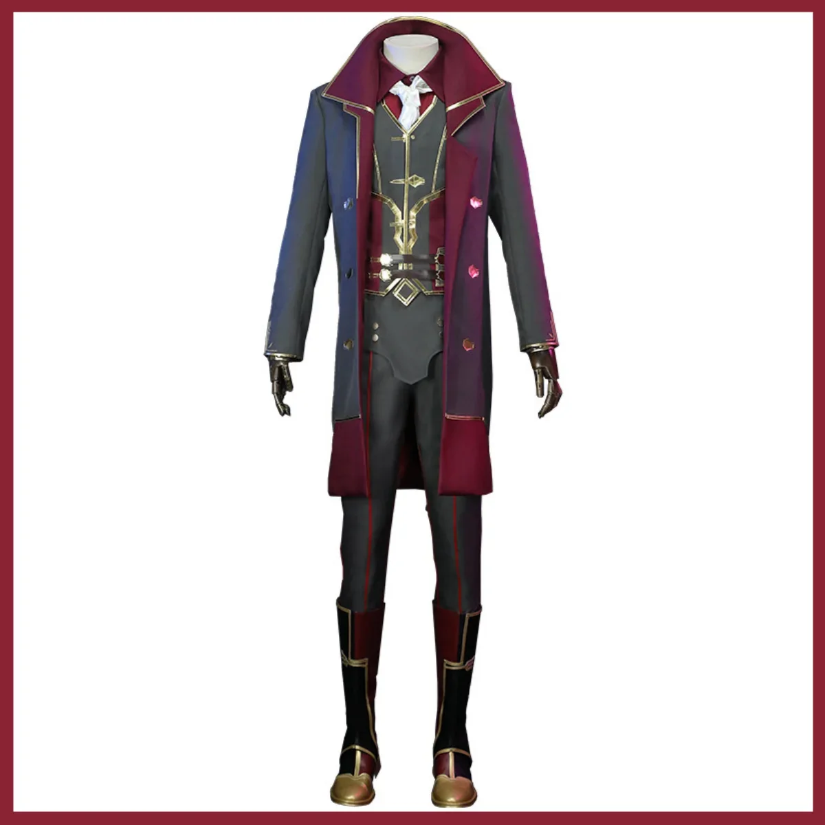 Spiel LOL Arcane Silco Cosplay Kostüm Anime Militär Uniform Graben Mantel Boot Perücke Erwachsene Mann Halloween Weihnachten Party Anzug