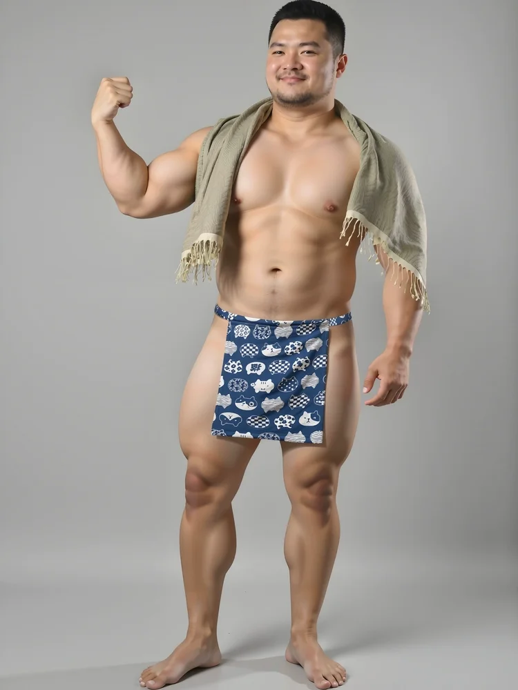 Fundoshi القطن المسامي - مريح على طراز Etchu مع ربطات عنق قابلة للتعديل، ملابس داخلية يابانية تقليدية للجنسين