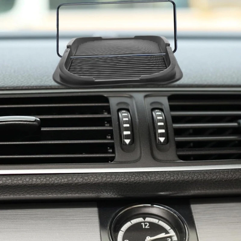 New PU Car Anti-Slip Storage Mat Mobile Phone Holder Dashboard Non-Slip Mat Sundries Storage Box Automotive Interior Accessories