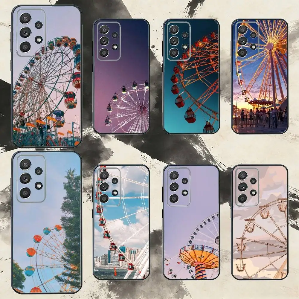 

O-Observation wheel Phone Case For Samsung S25,S24,S21,S22,S23,S30,Ultra,S20,Plus,Fe,Note,10,9,5G Black Cover
