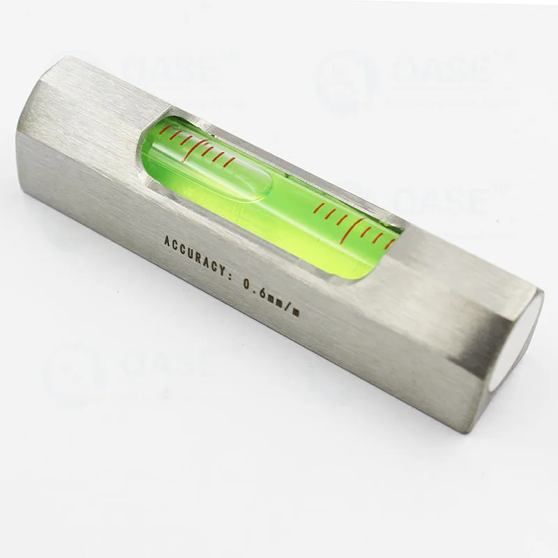 QASE High Precision Small Strip Spirit Level Bubble Measuring Instrument Mechanical Leveler Ruler 84MM Accuracy 0.1 To 1.5mm