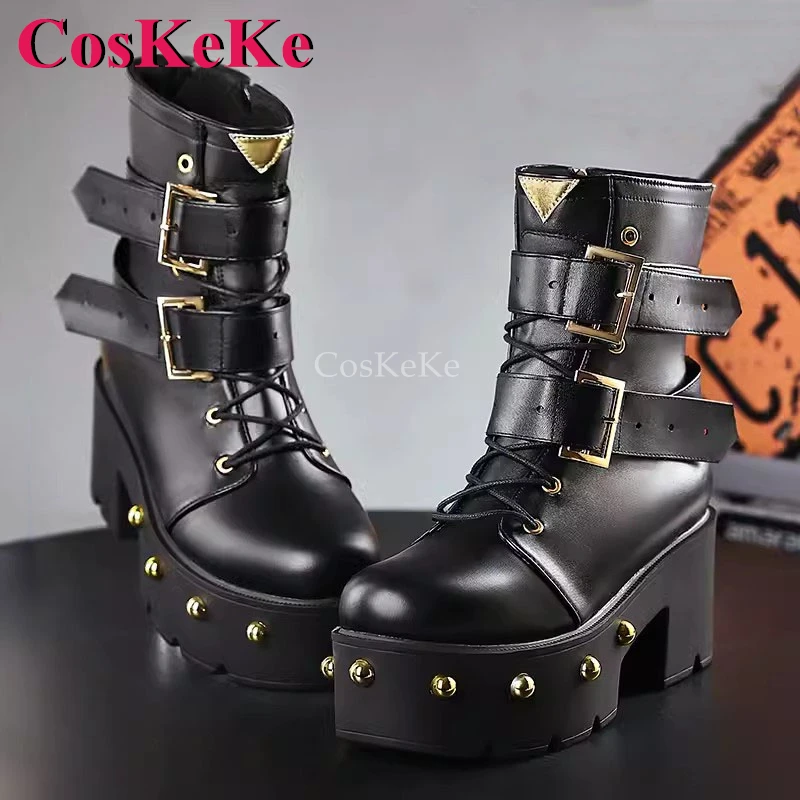 CosKeKe Nicole Demara Shoes Cosplay Game Zenless Zone Zero Fashion Universal High Heel Boots Activity Role Play Accessories New