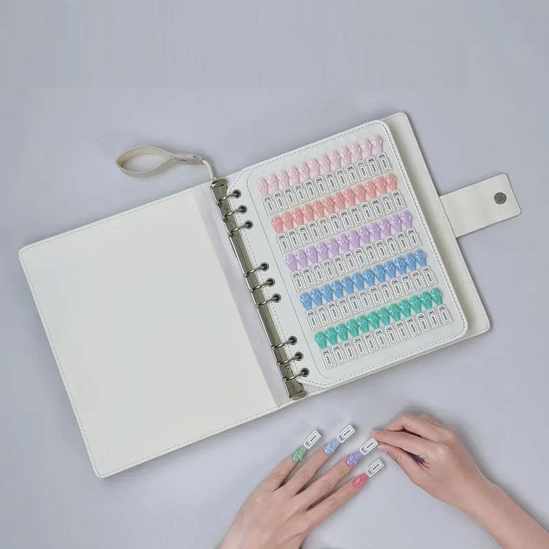 New Upgrade 78-240 Tips Magnetic Nail Art Display Swatch Book With False Nails Gel Color Testing  Multi-Functional For Nail Tool