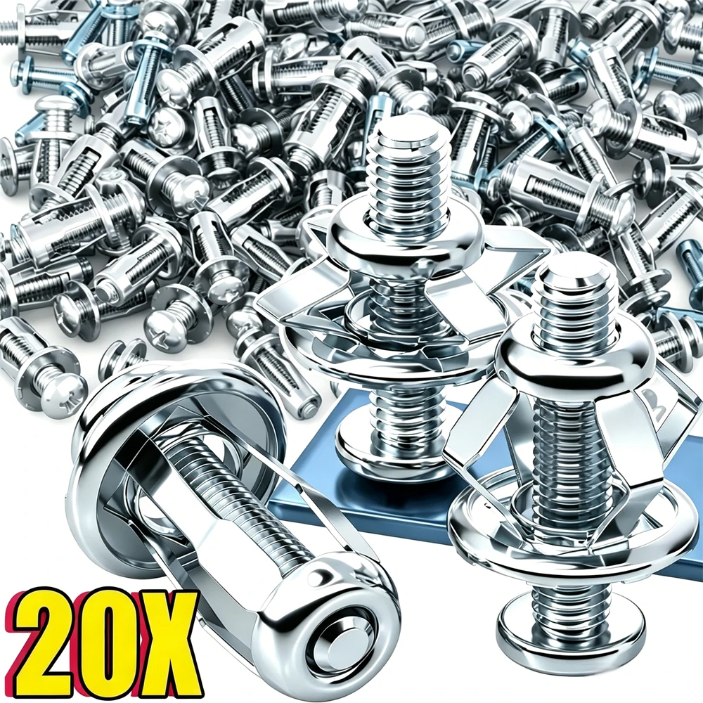 Petal Nuts Expansion Bolt Screw M4 M5 M6 M8 Iron Alloy Fastener Car License Plate Auto Fixing Vehicle Modification Accessories