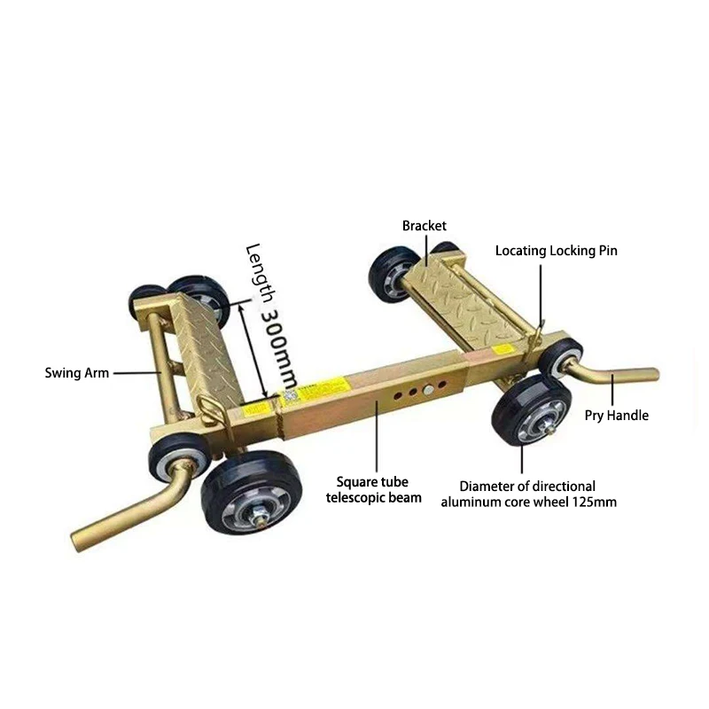 Heavy Duty Car Wheel Skates 1500lbs Self Jacking Vehicle Moving Dolly For Auto Repair Garage