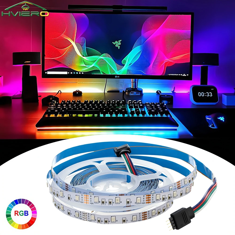 

5V RGB 2835 Bluetooth LED Strip Lights Control USB Flexible Lamp Tape Ribbon Diode for TV Desk Festival Room Luces Computer Luz
