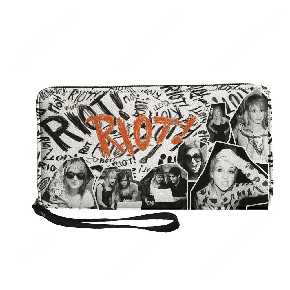 Paramore Rock Band Custom Wallet Purse Mens Womens Teenagers Zipper Long Wallets Double Print  Portable Wallet Gift Bag