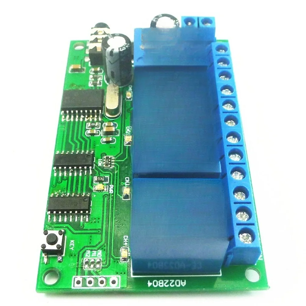 PCB-Based 4-Channel Decoder Module for Automation Use with 12V DC Power Support and Multiple Output Configuration Options
