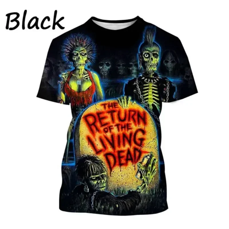 The Return of The Living Dead 3D Print T-Shirt for Unisex New Horror Movie Fashion Men Clothing Hip-hop Cool Skull Harajuku Tops