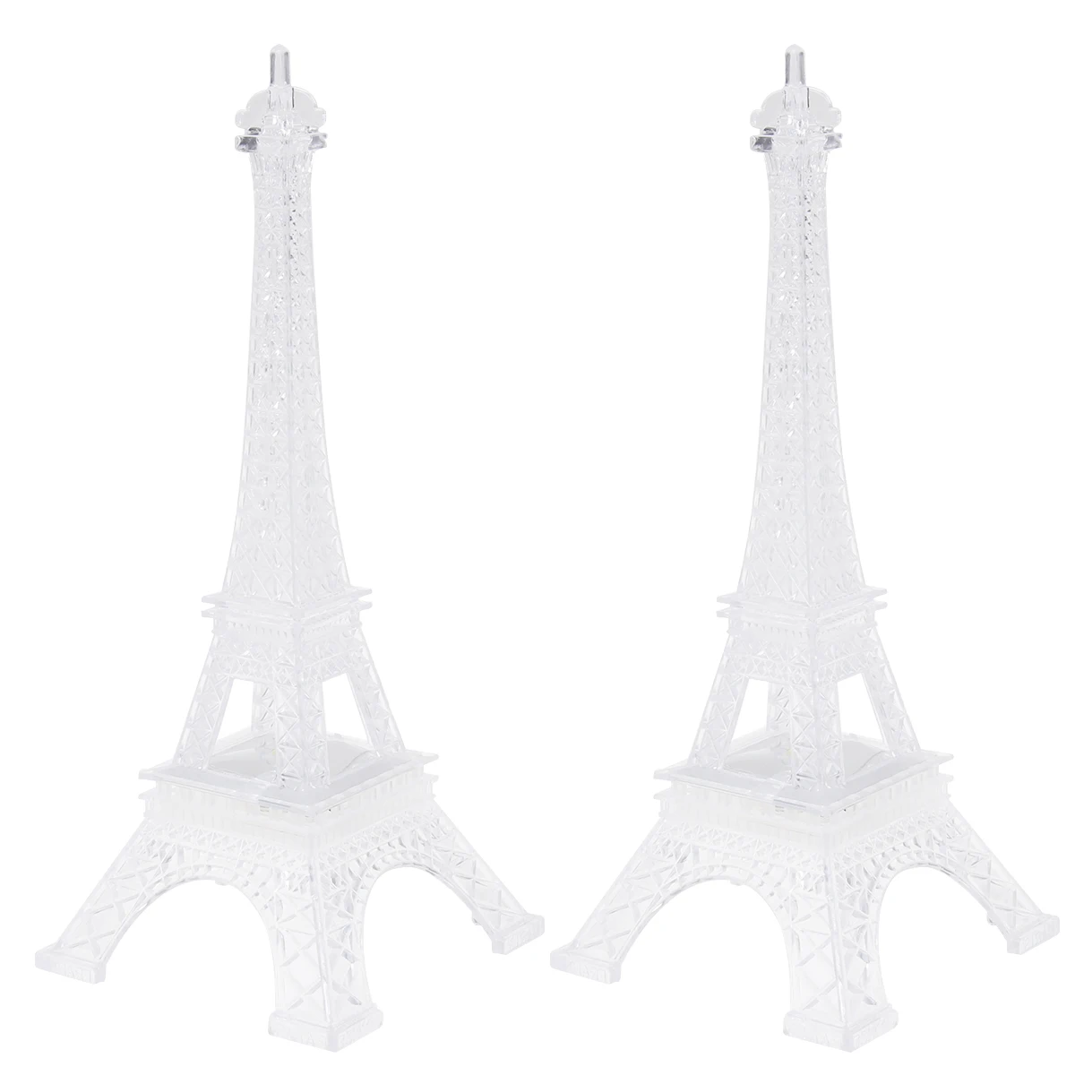 

2pcs Led Night Light Eiffel Tower Shape Creative Mini Chic Desktop Decoration Home Party Wedding Gift 10X10X25Cm