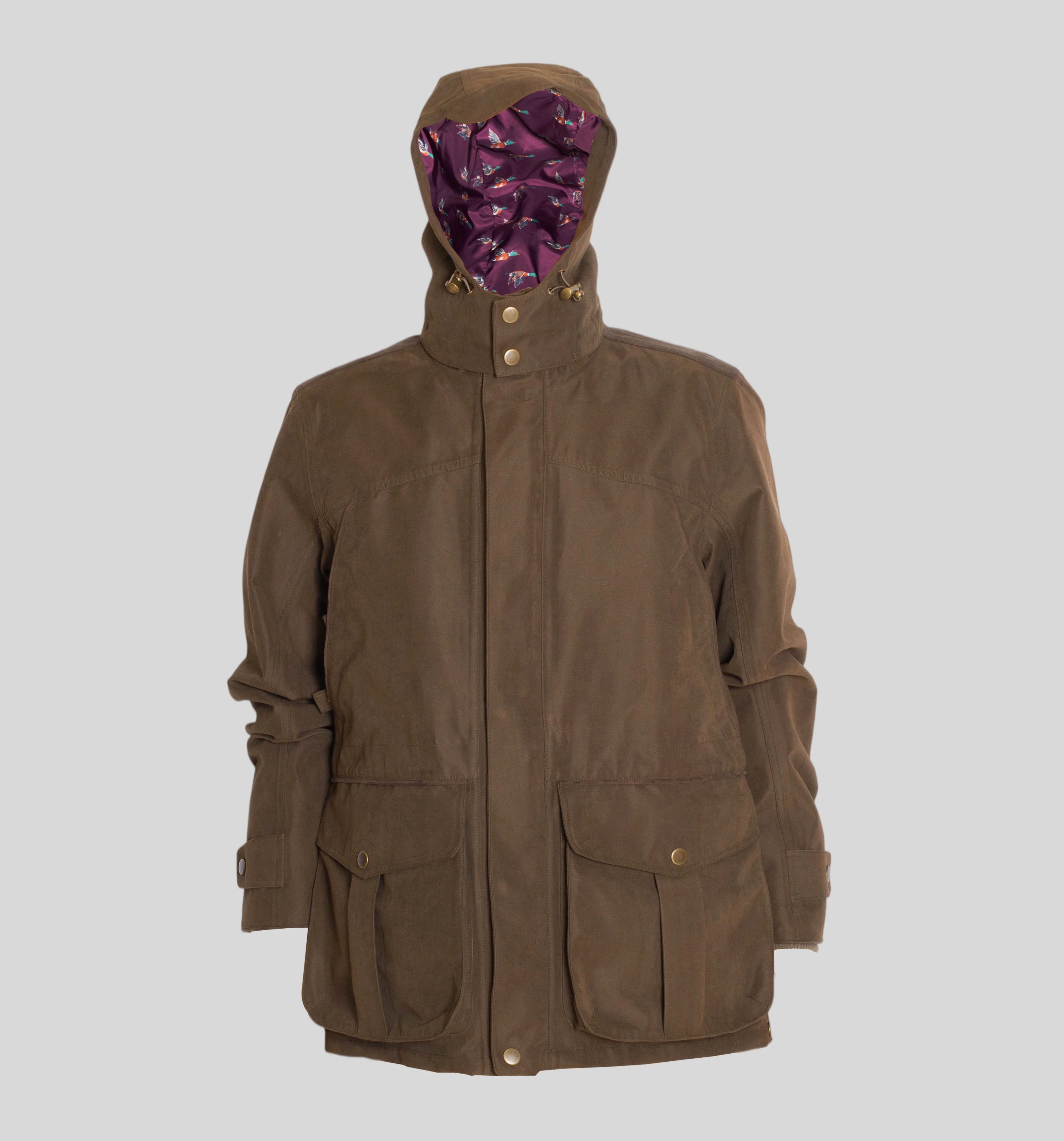 Unisex Outdoor Hunting Shooting Country Style Jacket Stand-up Collar Zipper Open And Bonded Fabric Breathable Waterproof Autumn