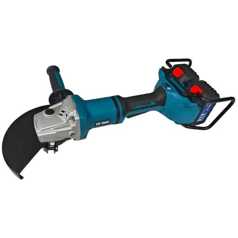CR-TANG 7-inch Cordless Brushless Industrial Professional Angle Grinder With Trigger Switch And 4.0Ah Battery