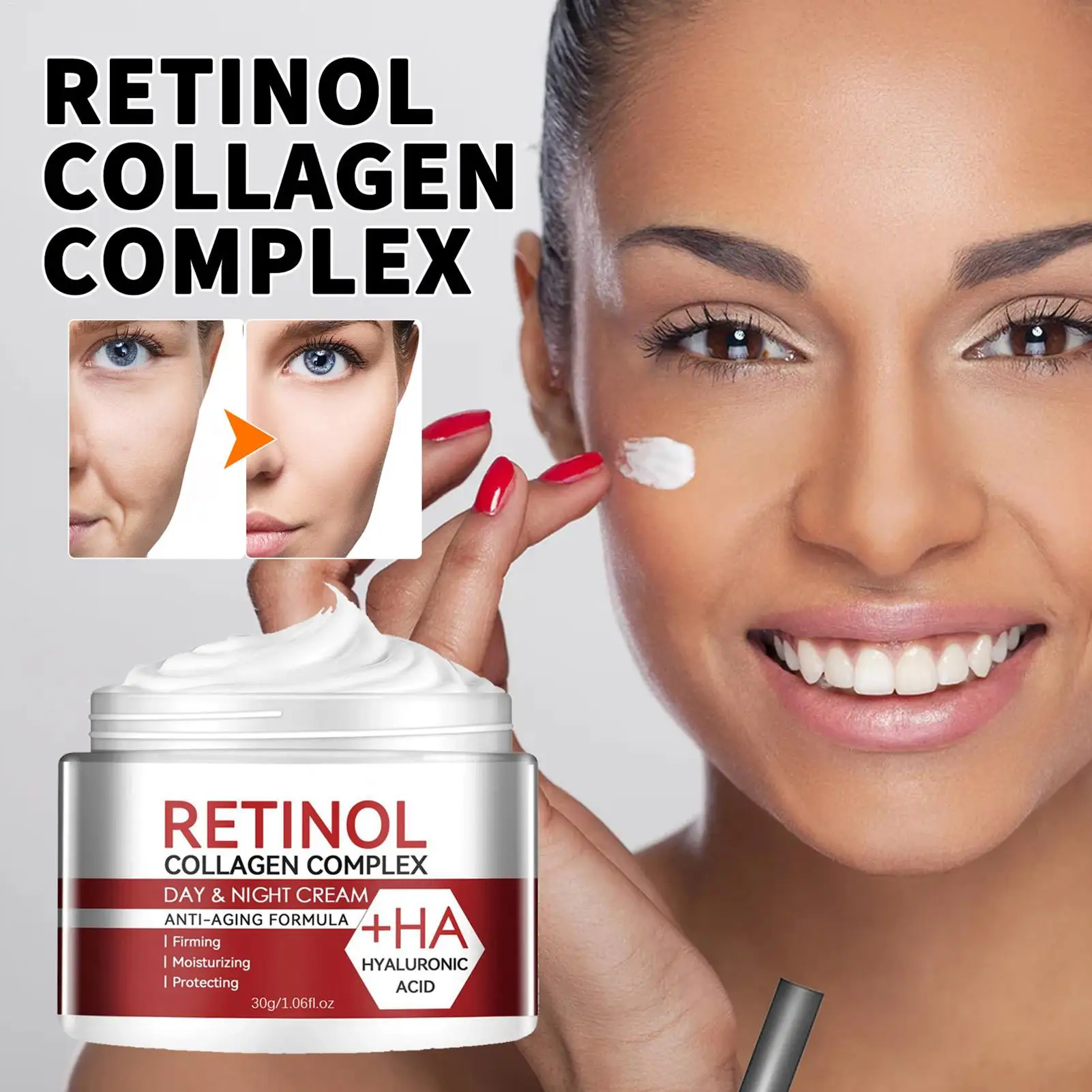 Retinol Face Cream Anti-Aging Tightens Pores Remove Wrinkle Firming Lifting Whitening Brightening Moisturizing Facial Skin Care