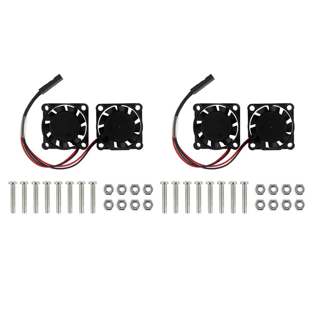【Nave entro】Per 4 ventole 4B 3B+ 5V Doppio ventola del radiatore Dispositivo di raffreddamento silenzioso Ventola di raffreddamento del radiatore Rumore 16DBA