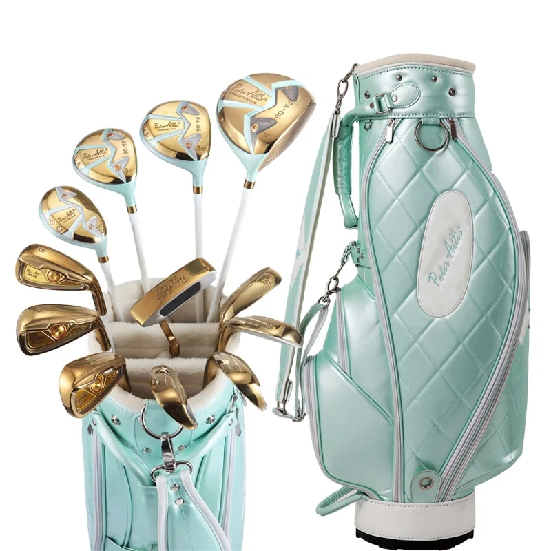 Graphite/Steel Right Hand 2024 12-Piece Practice Complete Golf Club Sets With Bag In Pink And Black For Unisex