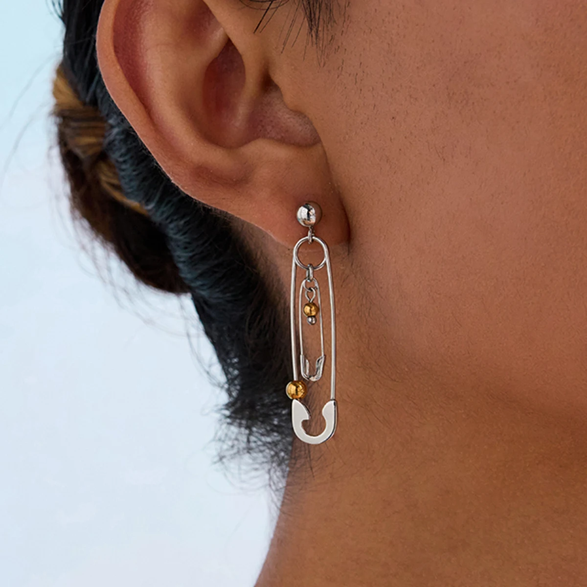 Yori Stylish Unique Stainless Steel Geometric Paper Clip Pendant Earrings Golden Jewelry Accessories серьги женские New