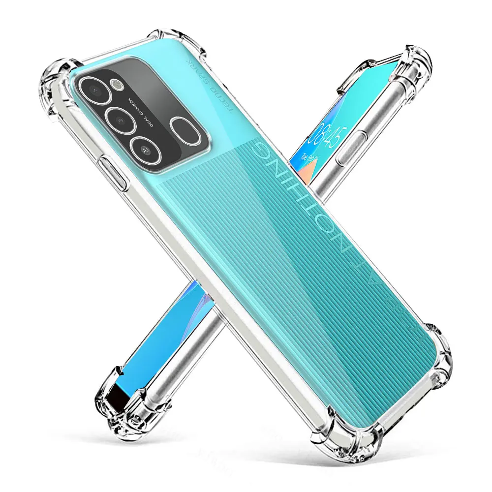 For Tecno Spark 8C Case Clear Shockproof Silicone Soft Phone Cover Cases For Spark 8C Coque For Tecno Spark 8P Transparent Funda