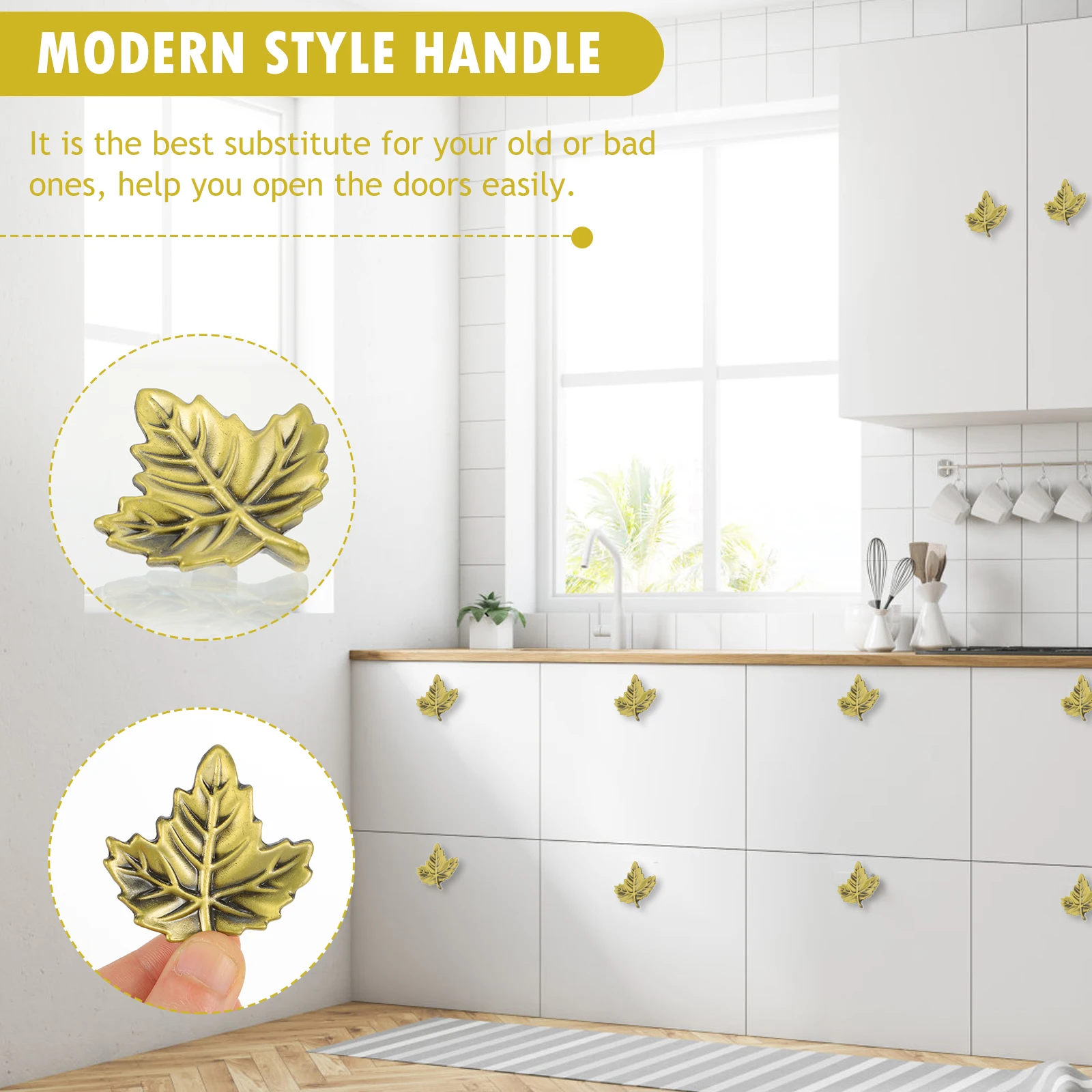 

4 Pcs Modern Style Hand Drawer Pulls Handles Furniture Knobs Round Cabinet Door Hardware Dresser Vintage