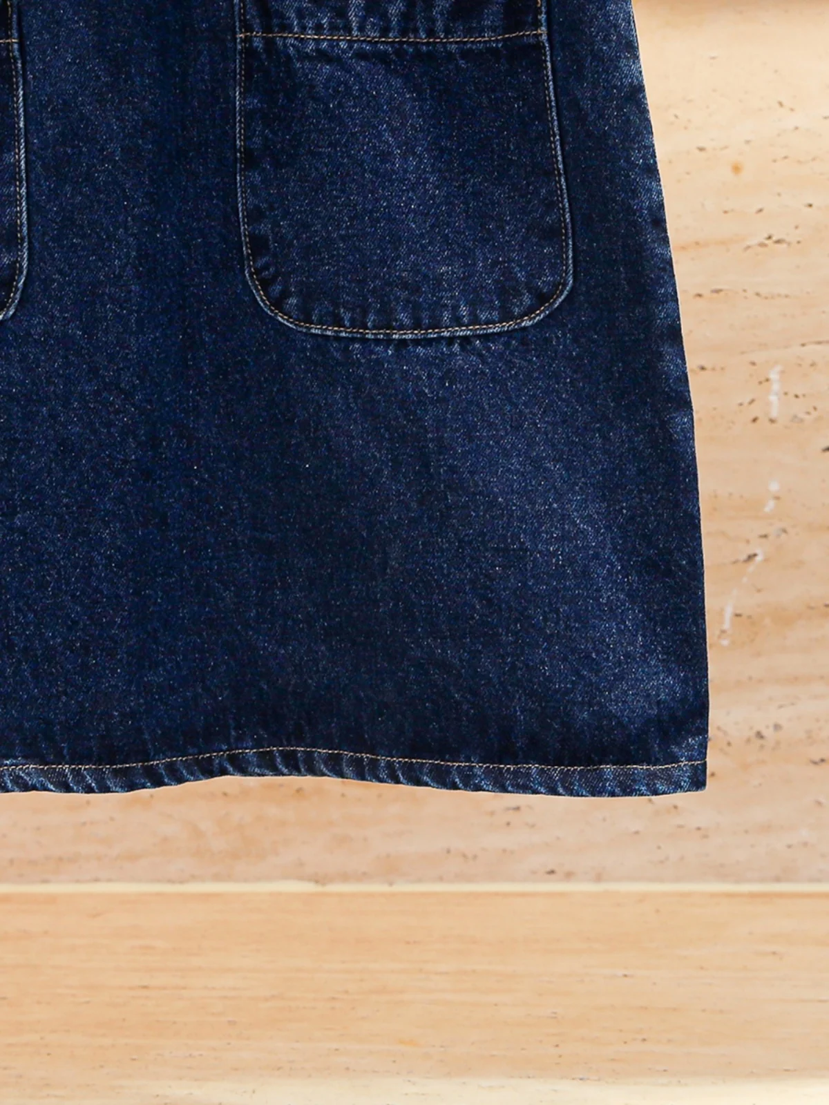 Sanfter Sommer Damen Dr. Soft Sle Stehkragen Knoten Jeansrock A-Linie ort Dr Polyesterfaser Frühling Herbst