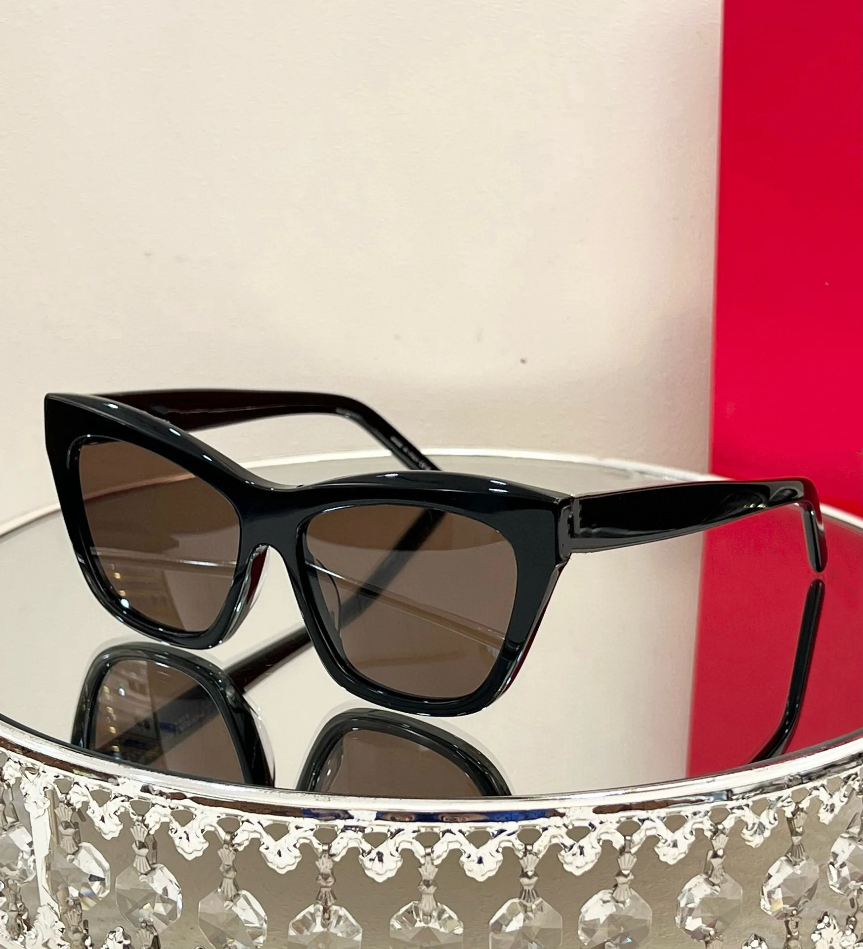 SLM79 الأصلي الأزياء الأوروبية الأمريكية الجديدة لوحة فاخرة عين القط النظارات الشمسية التجارة الخارجية صور تنوعا النظارات الشمسية النسائية