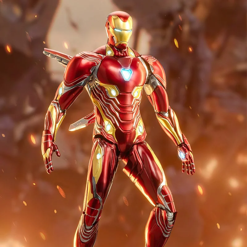Zhongdong Toys Iron Man Mk50 Action Figure Led Light Up Full Articulated 14 Inch 36Cm Marvel Avengers Collectible Statue
