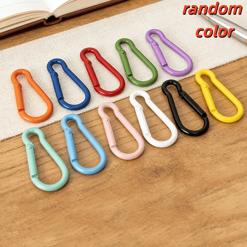 40Pcs Random Color Portable Charms Keychains Outdoor Hanging Hooks Camping Hiking Backpack Key Accessories Hiking Enthusiasts