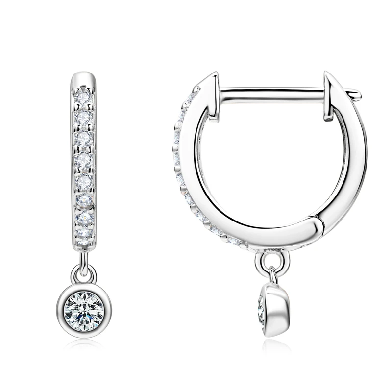 Lnngy 3 mm 4 mm Lünette Moissanit Tropfen Ohrringe Brinco Prata 925 Sterling Silber Ohrring für Frauen Mädchen Anhänger Schmuck Geschenk – Detail 14